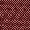 Coral/Deep Mahogany Geometric Stretch Cotton Sateen - Detail | Mood Fabrics