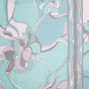 Seafoam/Regal Orchid Large Floral Crinkled Silk Chiffon Panel | Mood Fabrics