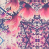 Floral Kaleidoscope Digitally Printed Polyester Charmeuse - Detail | Mood Fabrics
