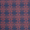 Blue/Orange/Black Kaleidoscope Digitally Printed Polyester Charmeuse | Mood Fabrics