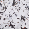 Black/White Butterflies Digitally Printed Stretch Neoprene/Scuba Knit - Folded | Mood Fabrics