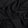 Black Satin-Faced Stretch Cotton-Polyester Twill | Mood Fabrics