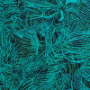 Liberty of London Kenzos Leaf Green/Blue Cotton Poplin - Detail | Mood Fabrics