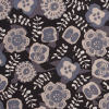 Liberty of London Takashi Matsubara Beige/Blue Cotton Poplin - Detail | Mood Fabrics