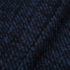 Black and Dusted Blue Abstract Blended Wool Knit - Folded | Mood Fabrics