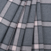Italian Rosa Grigio Plaid Flannelled Wool Blended Twill - Folded | Mood Fabrics