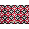 Black and Red Circular Geometric Nylon Lace with Netting - Full | Mood Fabrics