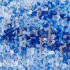 Blue/White Paillette Sequins on Polyester Netting - Detail | Mood Fabrics