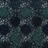 Green/Navy Abstract Embroidered Lacey Mesh | Mood Fabrics