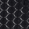 Black Geometric Stretch Raschel Lace Knit - Detail | Mood Fabrics
