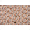 Orange Geometric Squares Stretch Cotton Sateen - Full | Mood Fabrics