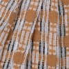 Goldstone/White Open-Weave Checked Cotton Woven - Folded | Mood Fabrics