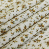 Yellow/White Floral Herringbone Combed Cotton Dobby Jacquard - Folded | Mood Fabrics
