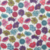 Raspberry Floral Printed Combed Cotton Voile - Detail | Mood Fabrics