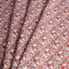 Jester Red Floral Combed Cotton Voile - Folded | Mood Fabrics