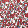 Jester Red Floral Combed Cotton Voile - Detail | Mood Fabrics