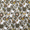 Olive Floral Combed Cotton Voile - Detail | Mood Fabrics