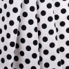 White/Black Polka Dotted Polyester Faille - Folded | Mood Fabrics