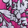 Raspberry/White/Black Floral Textured Sheer Cotton Woven - Folded | Mood Fabrics