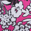 Raspberry/White/Black Floral Textured Sheer Cotton Woven | Mood Fabrics