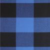 Blue/Black Buffalo Check Cotton Flannel - Detail | Mood Fabrics