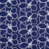 Navy/White Floral Embroidered Cotton | Mood Fabrics