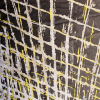 J. Mendel Silver/Macaw Green Abstract Silk Organza Panels | Mood Fabrics