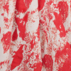 Fiery Red/Turtledove Abstract Stretch Cotton-Poly Jacquard - Folded | Mood Fabrics