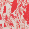 Fiery Red/Turtledove Abstract Stretch Cotton-Poly Jacquard - Detail | Mood Fabrics