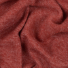 Heathered Rust Polyester 1x1 Rib Knit - Detail | Mood Fabrics