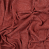 Heathered Rust Polyester 1x1 Rib Knit | Mood Fabrics