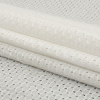 White Diamond Lattice Embroidered Cotton Voile - Folded | Mood Fabrics