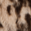 Tan/Brown Leopard Knitted Faux Fur - Detail | Mood Fabrics