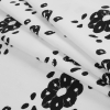 White/Black Ink Blotch Abstract Cotton Shirting - Folded | Mood Fabrics