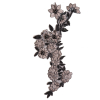 Black/Gray Corded Floral Applique - 14.5 | Mood Fabrics