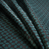 Metallic Black/Green Geometric Brocade - Folded | Mood Fabrics