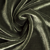 Olive Soft Rayon-Silk Velvet - Detail | Mood Fabrics