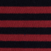 Red/Navy Striped Cotton Jersey Knit - Detail | Mood Fabrics