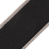 Black Grosgrain with Silver Satin Piped Edges - 1.25 - Detail | Mood Fabrics