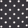 Black/White Polka Dotted Crinkled Cotton Woven | Mood Fabrics