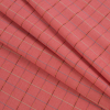 Porcelain Rose/Multi-Colored Windowpane Check Cotton Shirting - Folded | Mood Fabrics