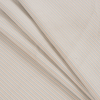 Pool Blue/Beige/White Shadow Striped Cotton Shirting - Folded | Mood Fabrics