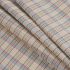 Beige/Red/Blue Plaid Cotton Shirting - Folded | Mood Fabrics