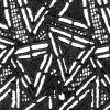 Black Geometric Venise Lace Trim - 3.25 - Detail | Mood Fabrics