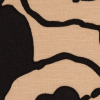 Marzipan/Black Floral Printed Woven - Detail | Mood Fabrics