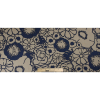 Creme Brulee/Muted Navy Floral Printed Woven - Full | Mood Fabrics