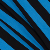 Blue/Black Awning Striped Printed Polyester Woven - Folded | Mood Fabrics