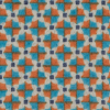 Orange/Blue Geometric Ombre Printed Polyester Chiffon - Detail | Mood Fabrics