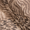 Taupe Jaguar Printed Polyester Chiffon - Folded | Mood Fabrics