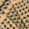 Famous Designer Yellow/Green Kitty Cat Border Printed Bamboo Twill Panel - Folded | Mood Fabrics